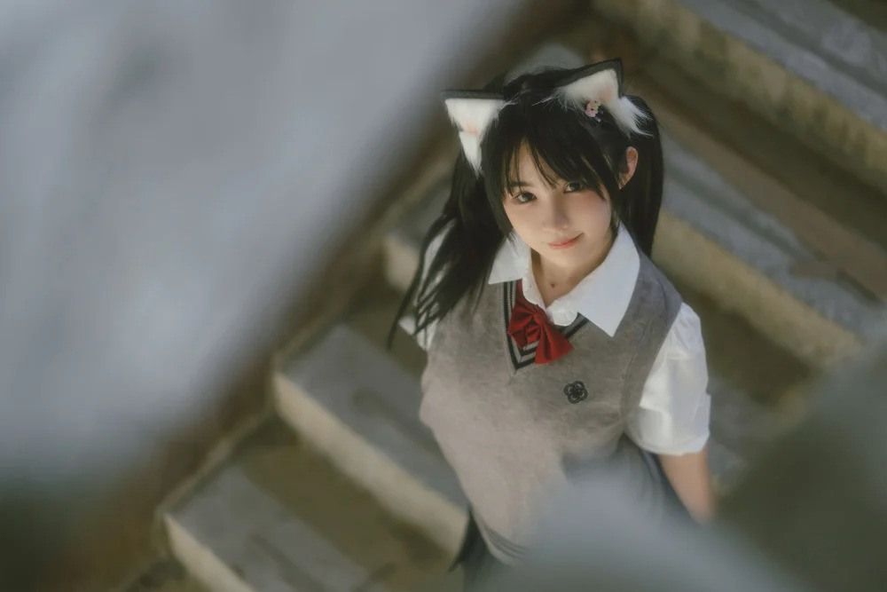 学生装扮的美女