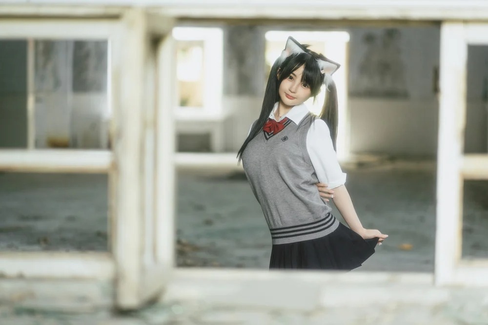 学生装扮的美女