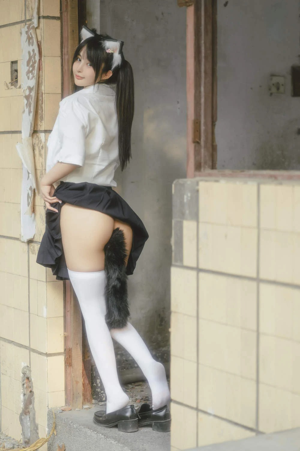学生装扮的美女