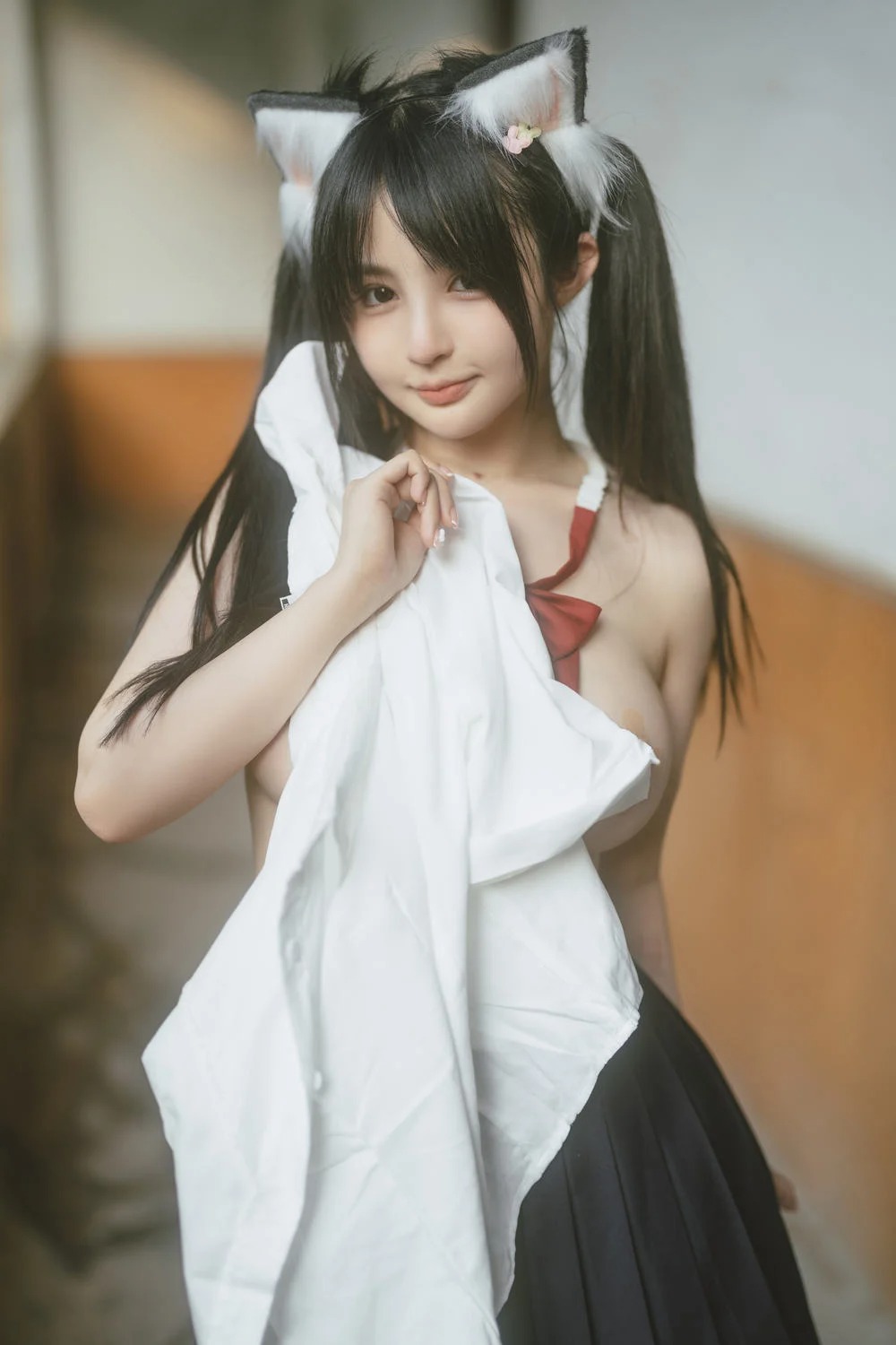学生装扮的美女