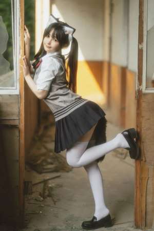 学生装扮的美女